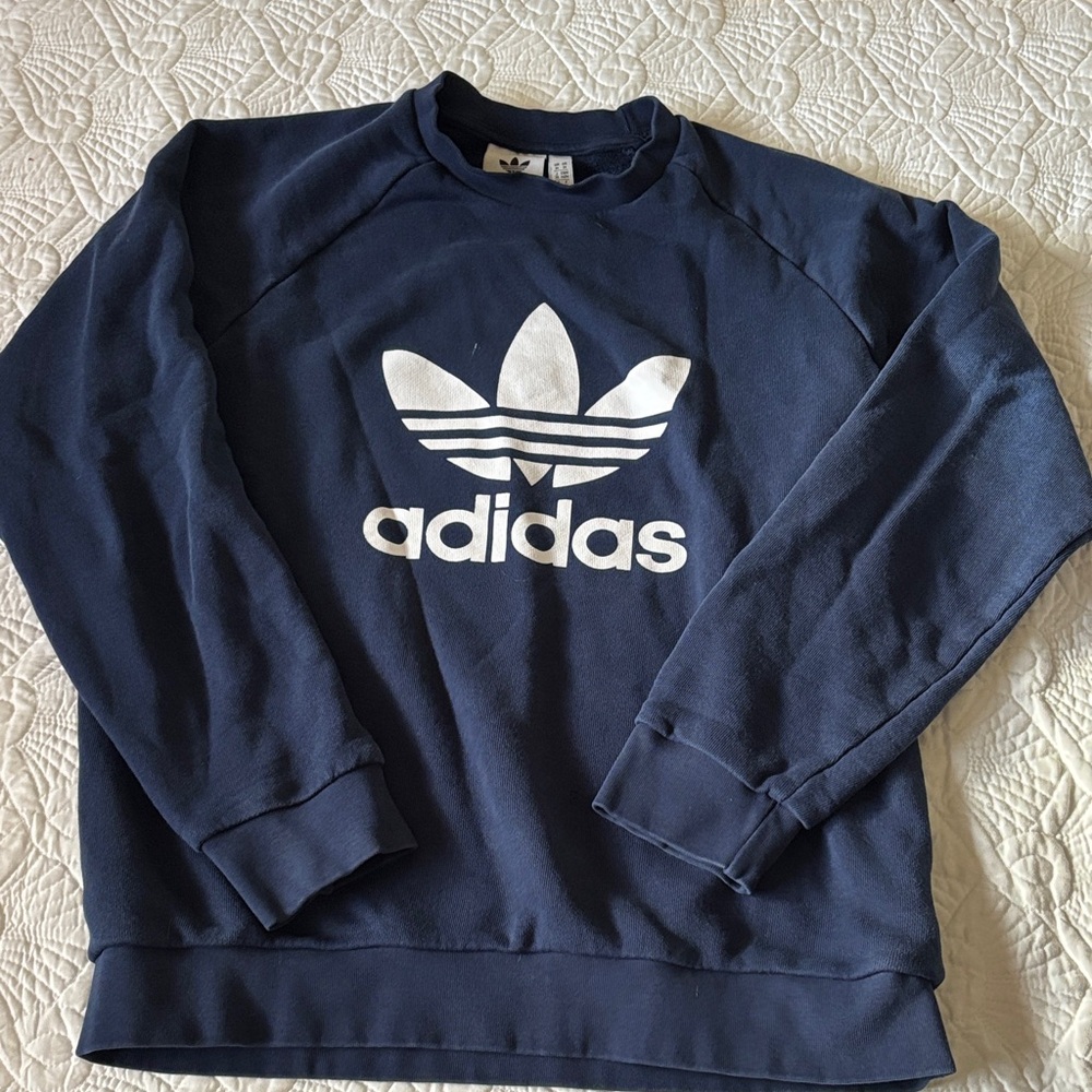 Adidas Men's Classic Navy Crewneck Sweater